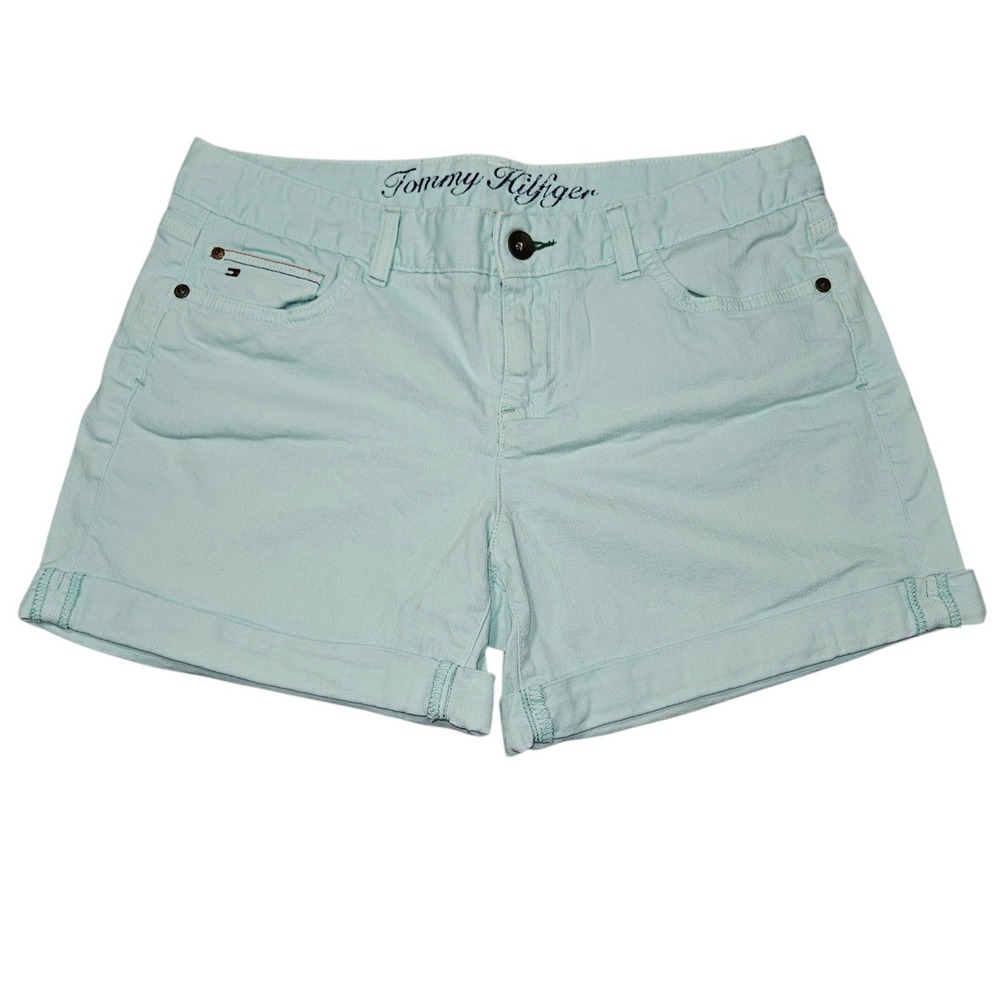 Tommy Hilfiger VTG 2013 Chino Shorts Mint Green Sz 8
